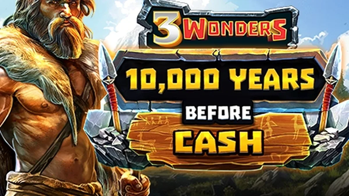 Mobile screen na nagpapakita ng 10,000 Years Before Cash slot