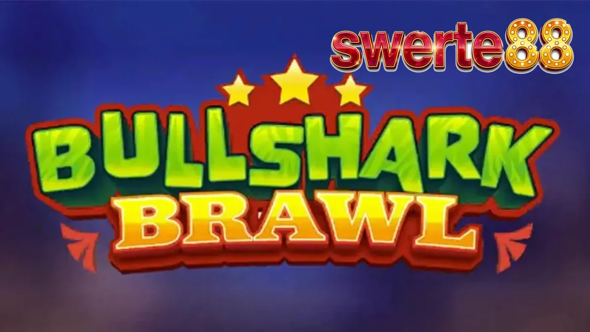Isang makulay na underwater wrestling ring na may mga pating na nakasuot ng maskara sa slot na Bullshark Brawl.